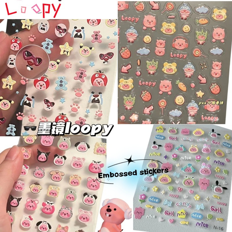 Model Kit Accessories - สติกเกอร์ลายนูน 3D แบบโปร่งใส, สติกเกอร์ DIY น่ารักรูปบีเวอร์,