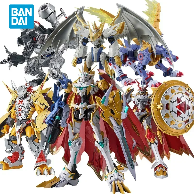 Model Kit Digimon - Bandai ต้นฉบับอะนิเมะเอกวาดอร์ผจญภัยสงคราม Greymon Garurumon Dukemon Action