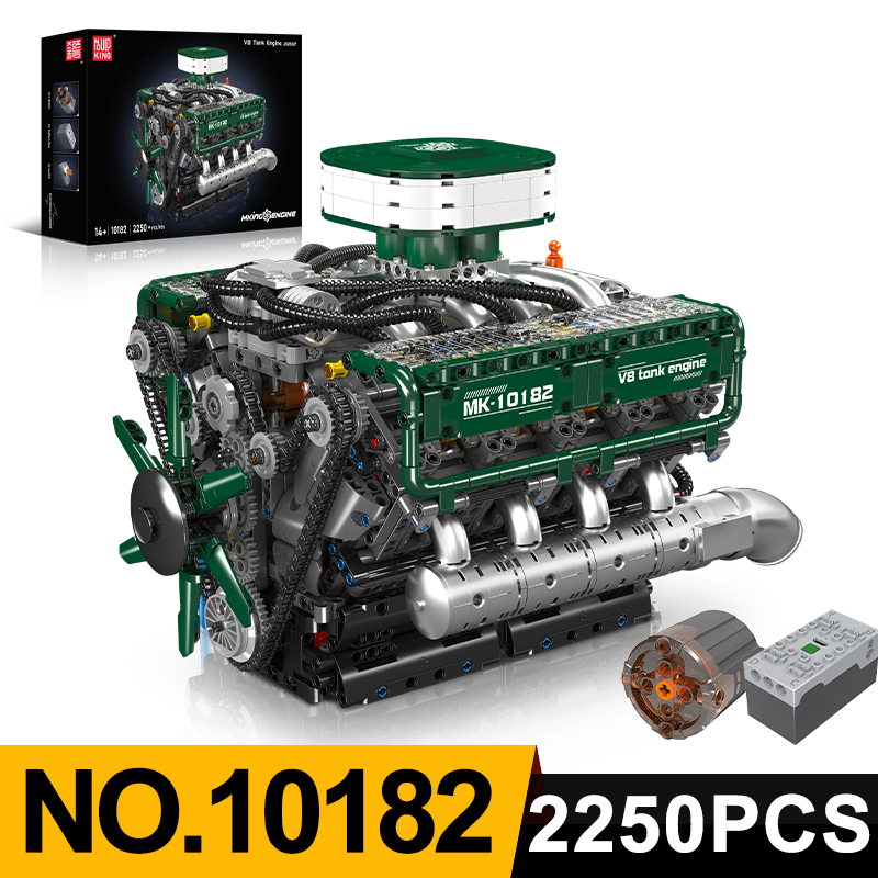 Model Kit V8 - ตัวต่อ Mould King 10182 รุ่นเครื่องยนต์รถถัง V8