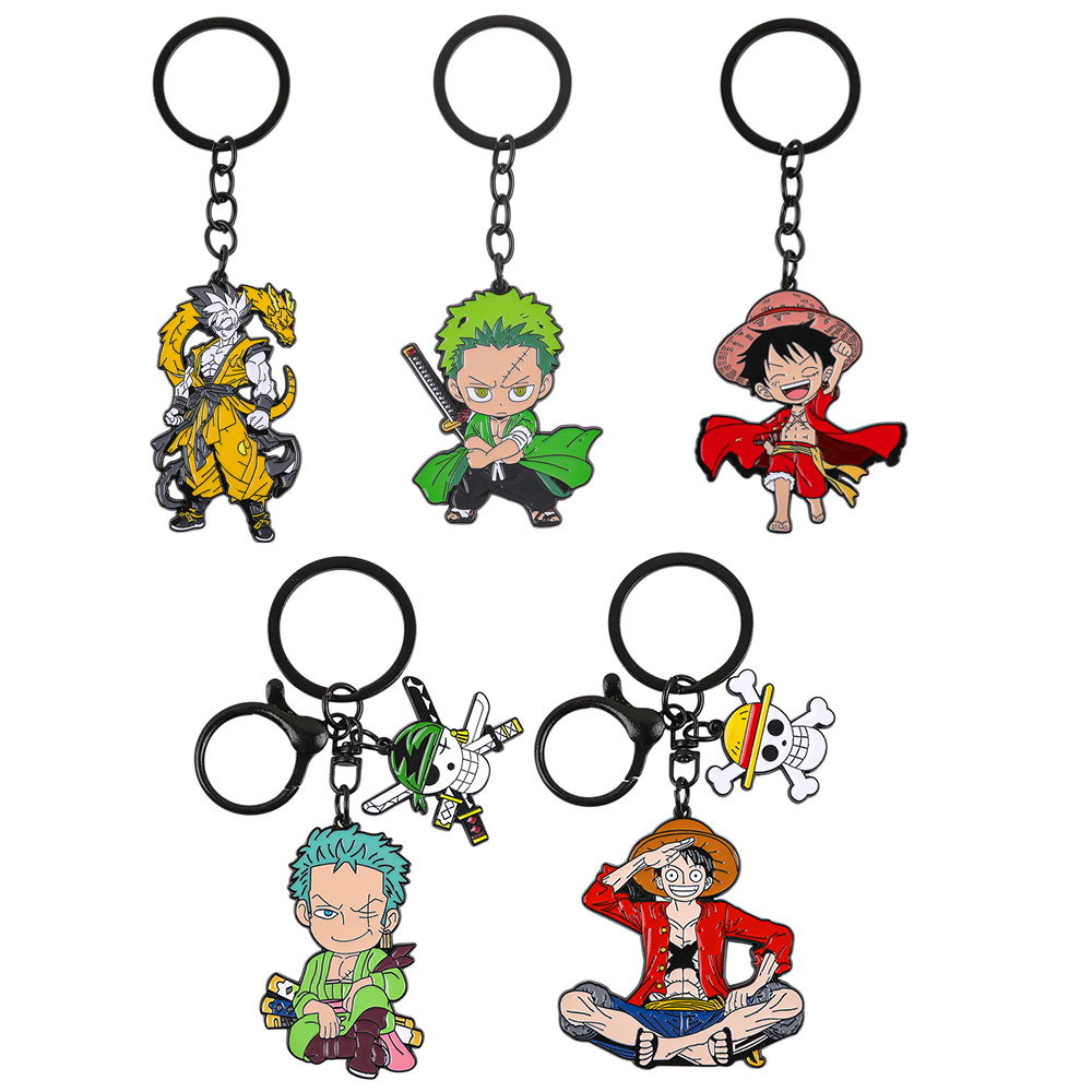 Model Kit Accessories - ชุดพวงกุญแจอนิเมะวันพีซ - มังกี้ ดี ลูฟี่ และ
