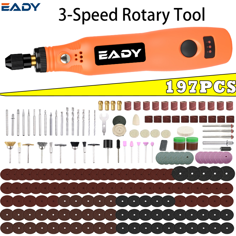 Model Kit Tools - ชุดเครื่องมือโรตารี่ไร้สายแบบ USB – สว่านไฟฟ้าขนาดเล็กสำหรับขัดโลหะ ทำโมเดล แกะสลักอะคริลิก