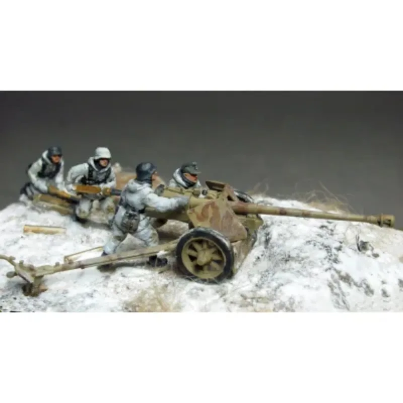 Model Kit Wargreymon - 1/72ชุดหุ่นเรซิ่น GK กองทัพ7.5ซม. PaK40ลูกเรือ4นาย (ไม่รวมปืนใหญ่) ของเล่น