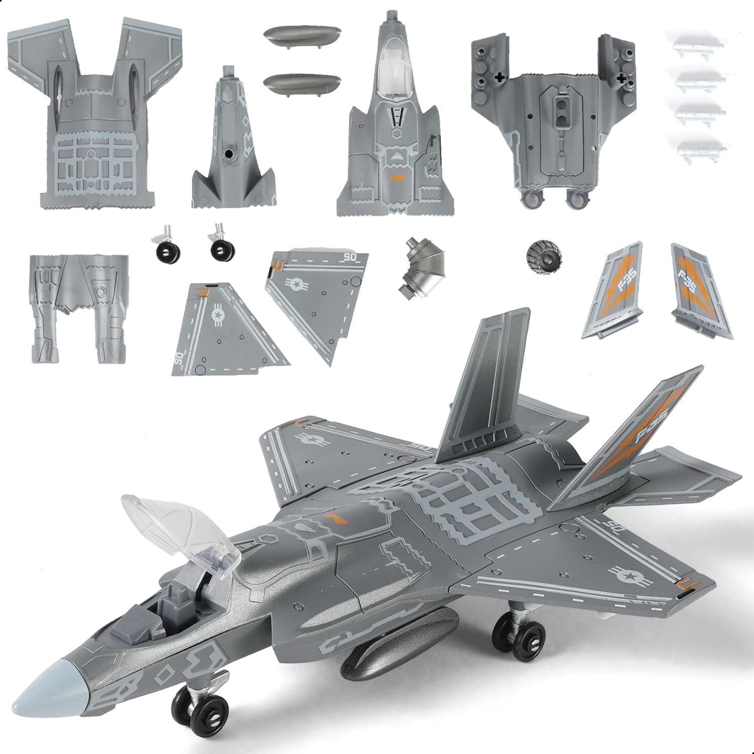 Model Kit Quick - ชุดประกอบโมเดลเครื่องบินรบ F-35 ขนาด 1:72 วัสดุพลาสติก ของเล่นเครื่องบิน