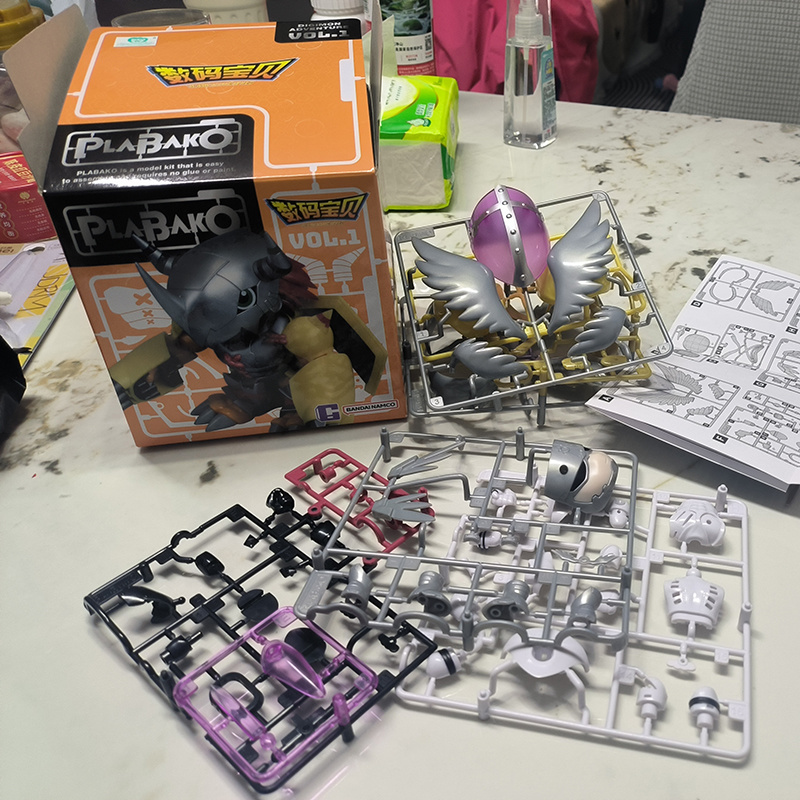 Model Kit Digimon - โมเดลพลาสติกดิจิมอนแอดเวนเจอร์ ชุดประกอบโมเดลพลาสติก กล่องเซอร์ไพรส์ วอร์เกรย์มอน ฟิกเกอร์ประกอบเอง ของสะสมสำหรับผู้ใหญ่