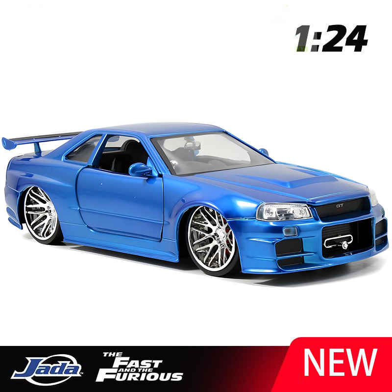 Model Kit Lamborghini - รถโมเดลโลหะผสม JADA 1:24 Skyline GTR R34