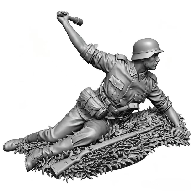 Model Kit Wargreymon - ชุดโมเดลเรซินสเกล1/16ของเล่นไดโอรามาแบบ DIY ไฟร์ไลน์ทหารราบ1คนแบบไม่ประกอบและไม่ทาสี