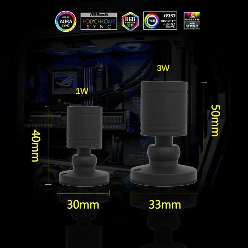 ไฟ LED QITU 1W 3W ARGB 5V 3Pin - Model Kit Display Case บทวิจารณ์และราคา