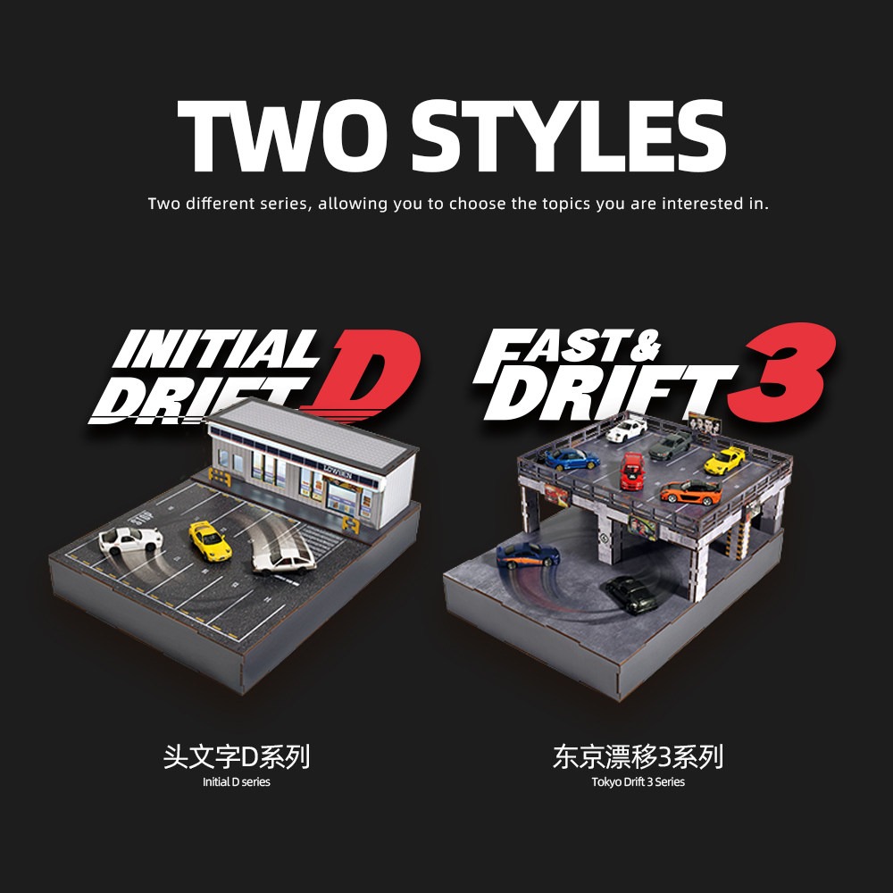 โมเดลรถสเกล 1:64 ชุดประกอบสนาม - Model Kit Initial D บทวิจารณ์และราคา