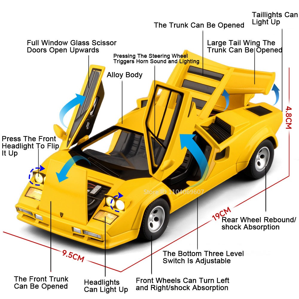 รถของเล่นโมเดลซูเปอร์คาร์ คันท - Model Kit Lamborghini บทวิจารณ์และราคา